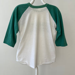 1970s Green and White Minnesota North Stars Baseball T Shirt