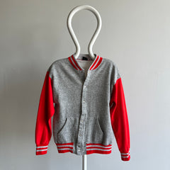 1980s Two Tone Baseball Sweatshirt with Snaps