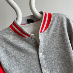 1980s Two Tone Baseball Sweatshirt with Snaps