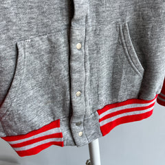 1980s Two Tone Baseball Sweatshirt with Snaps