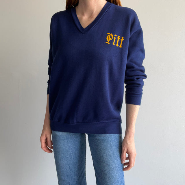 1970s Pitt V-Neck Sweatshirt - Excellent Condition