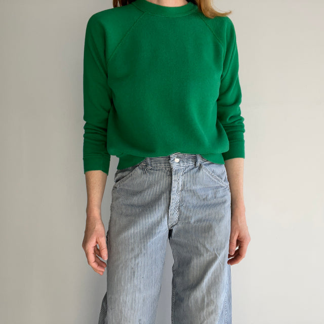 1980s Sweet Smaller Kelly Green Sweatshirt by Tultex