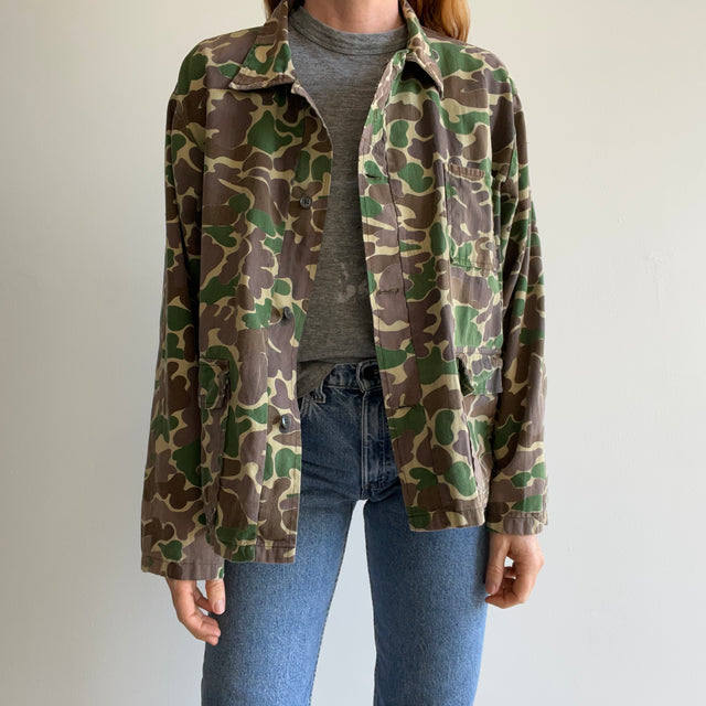 1970s Epically Mended Camo Cotton Chore Coat by K-Mart