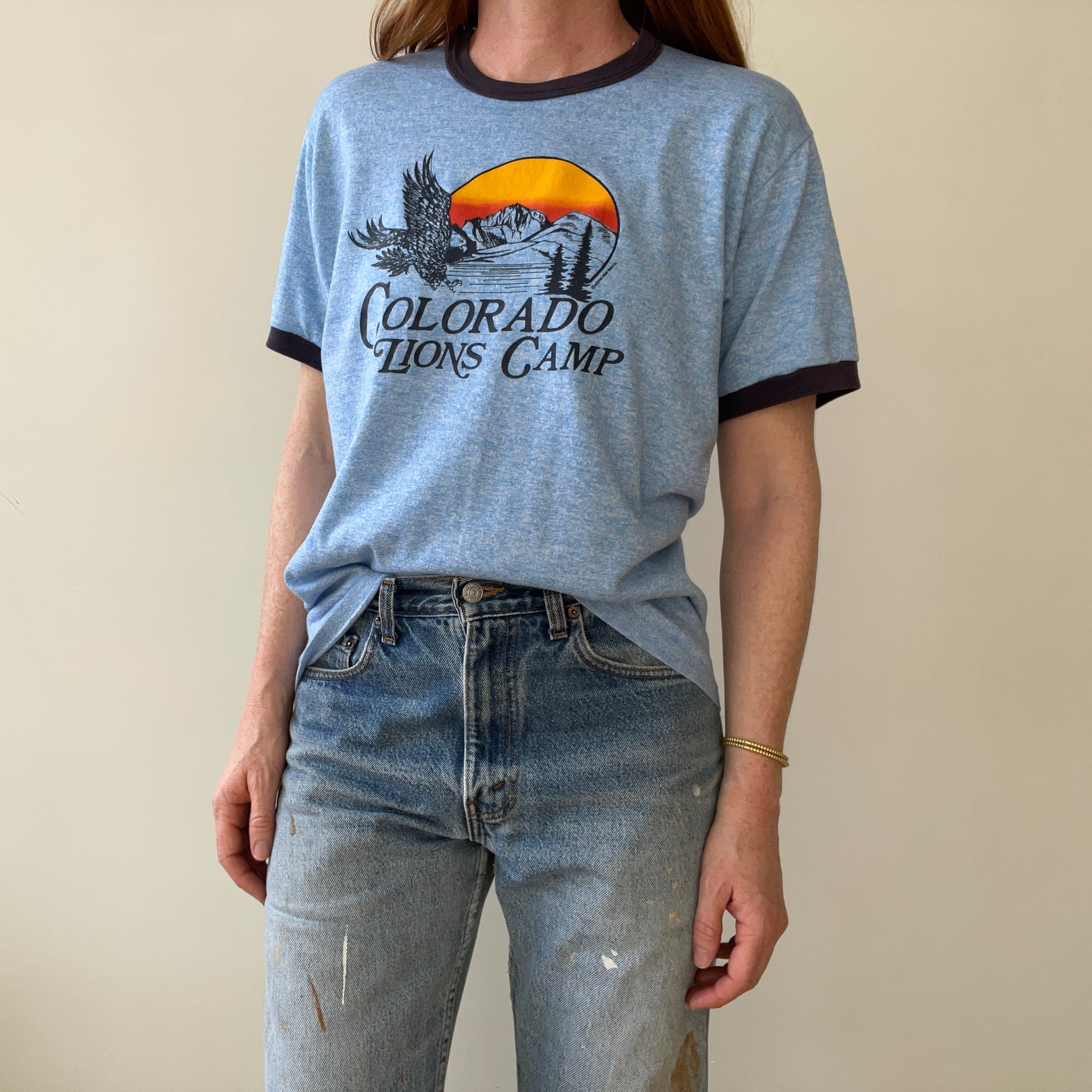 1986 Colorado Lions Camp Soft and Slouchy Ring T-Shirt