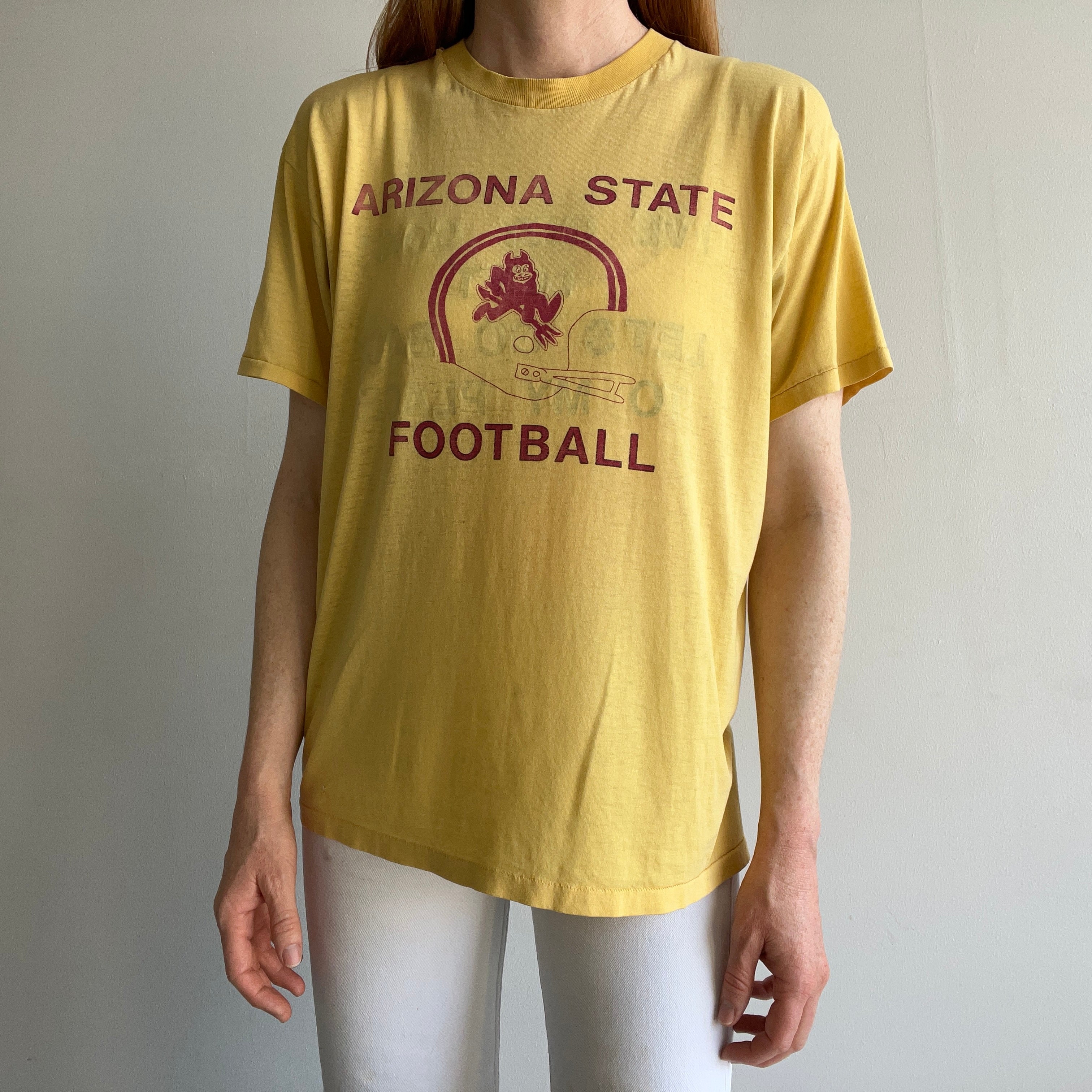 1970s ASU Secret Message Destroyed Beyond T-Shirt - EPIC!!!