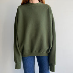 1980/90s Very Large and Boxy Olive Green Sweatshirt by FOTL