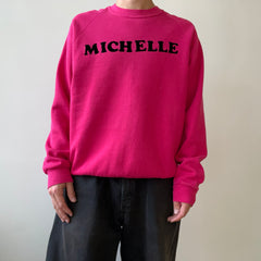 1980s/90s Pink Michelle Raglan Sweatshirt - Awwww