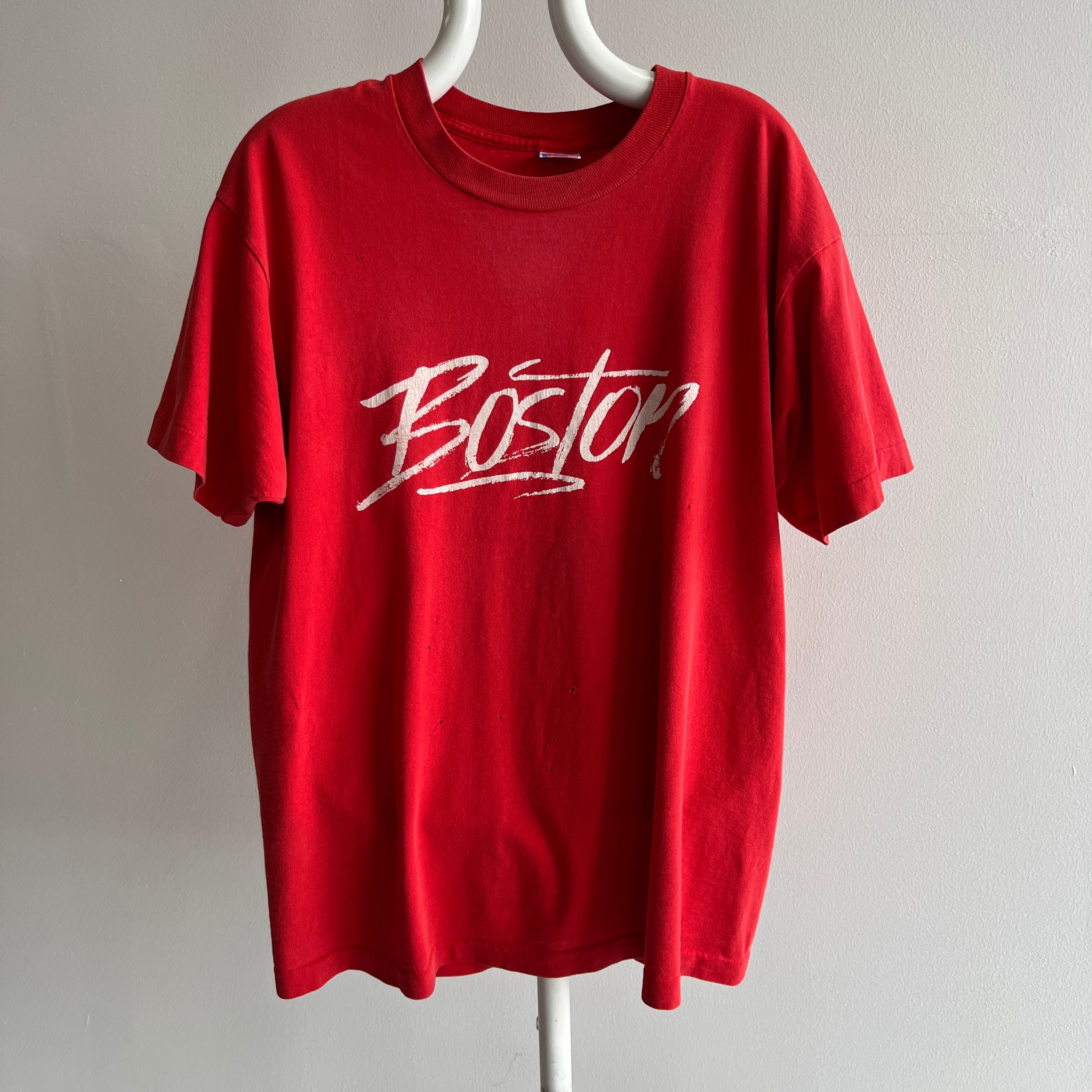 1980s Boston Faded and Beat Up Classic Tourist T-Shirt