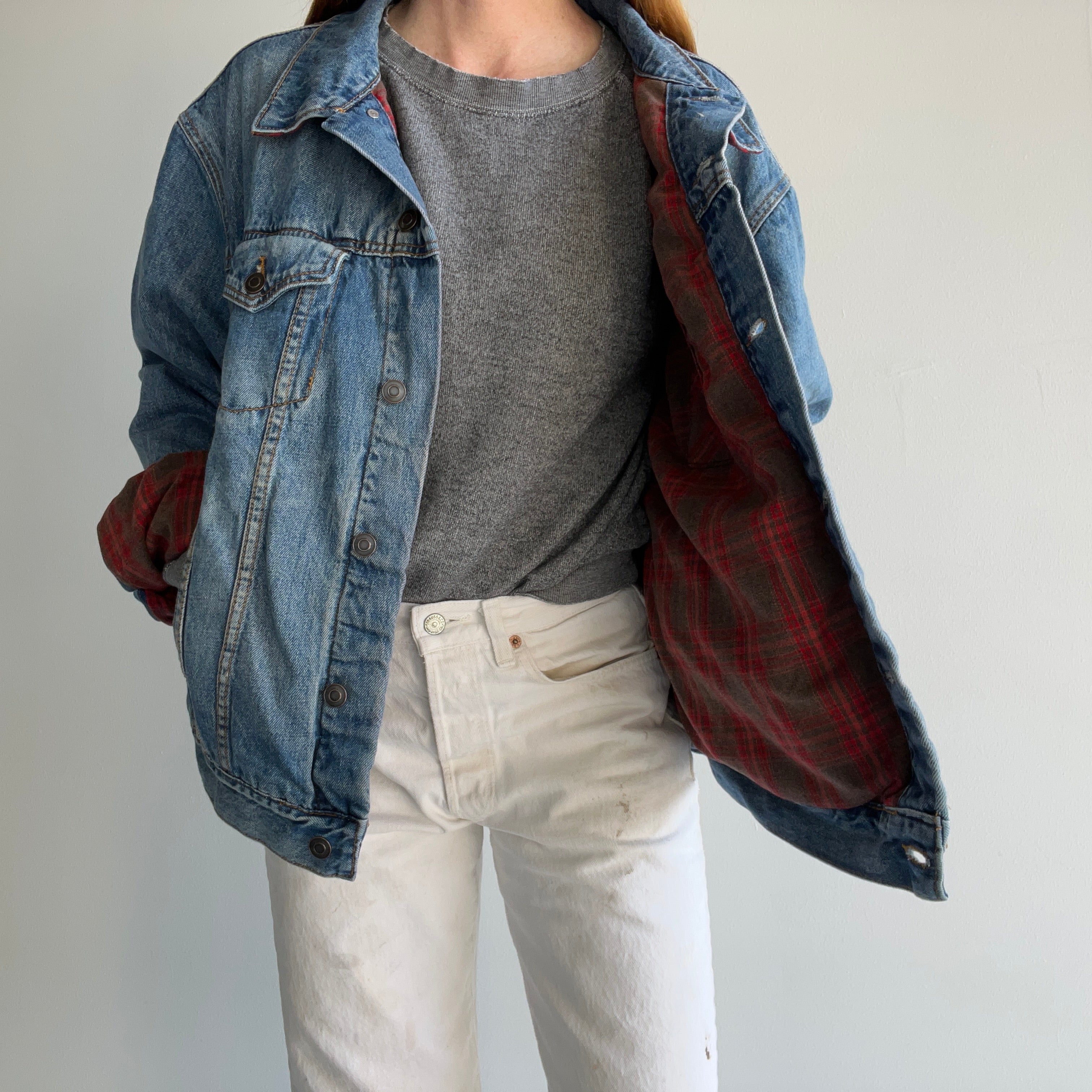 Flannel lined best sale jean jacket womens