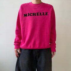 1980s/90s Pink Michelle Raglan Sweatshirt - Awwww
