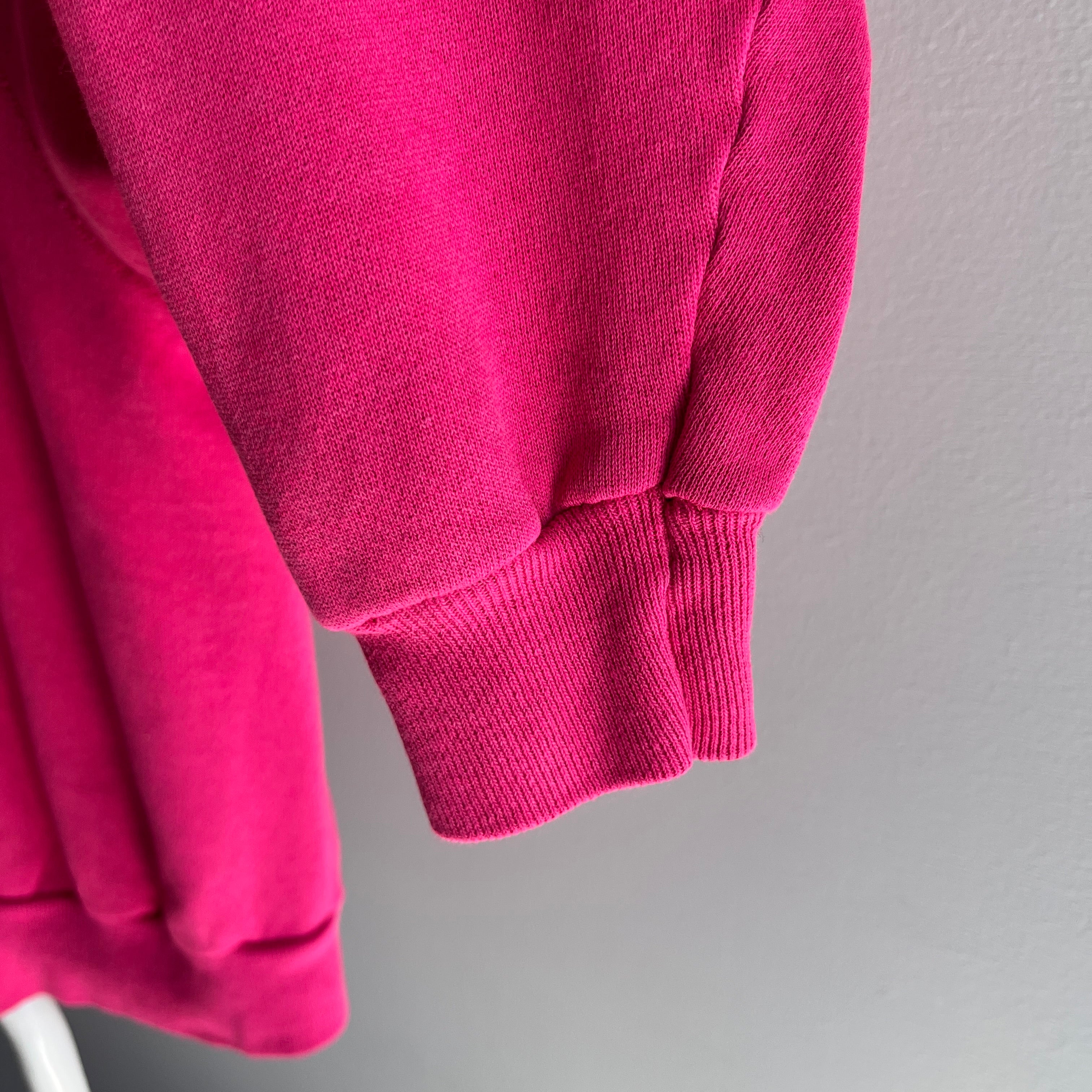 1980s Hot Pink Sweatshirt by Pannill