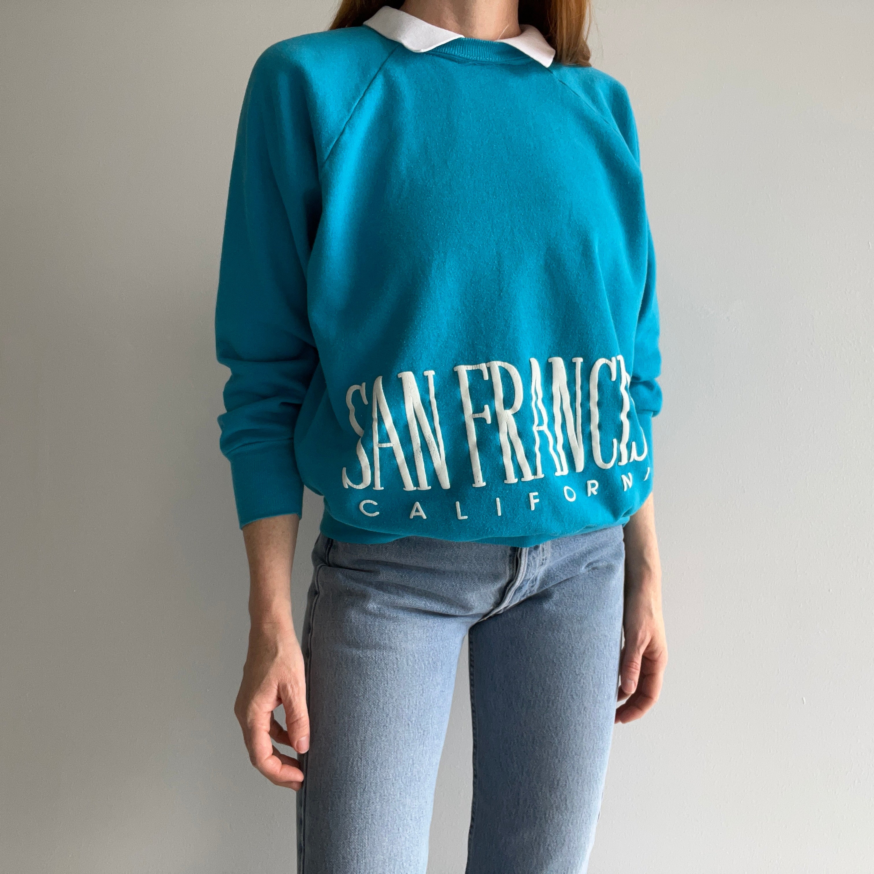 1980s San Francisco Collared Sweatshirt