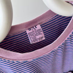 1990s Super Slouchy/Blousy Striped Gap Pocket T-Shirt - !!!