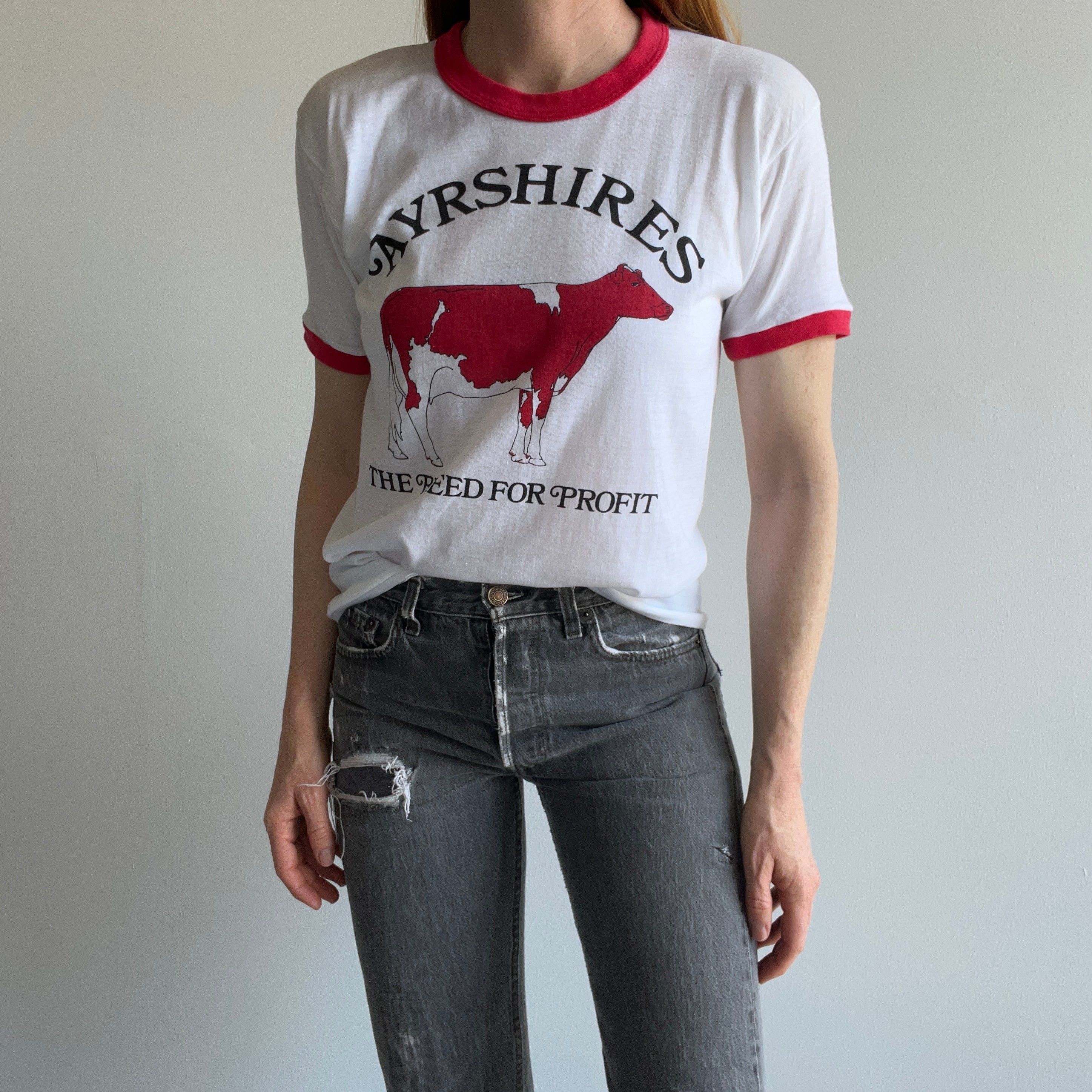 1980s Ayrshires Cow Ring T-Shirt