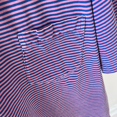 1990s Super Slouchy/Blousy Striped Gap Pocket T-Shirt - !!!