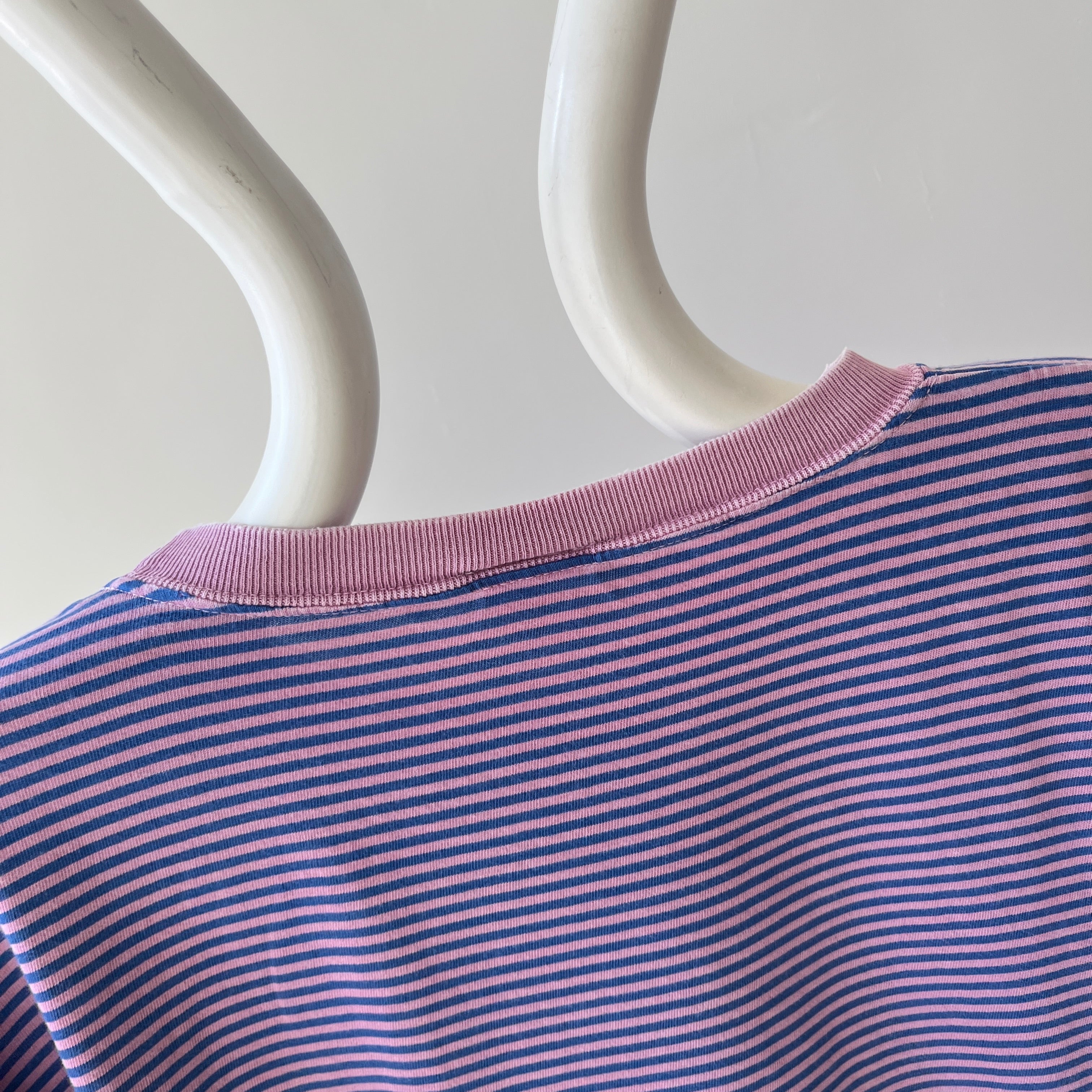 1990s Super Slouchy/Blousy Striped Gap Pocket T-Shirt - !!!