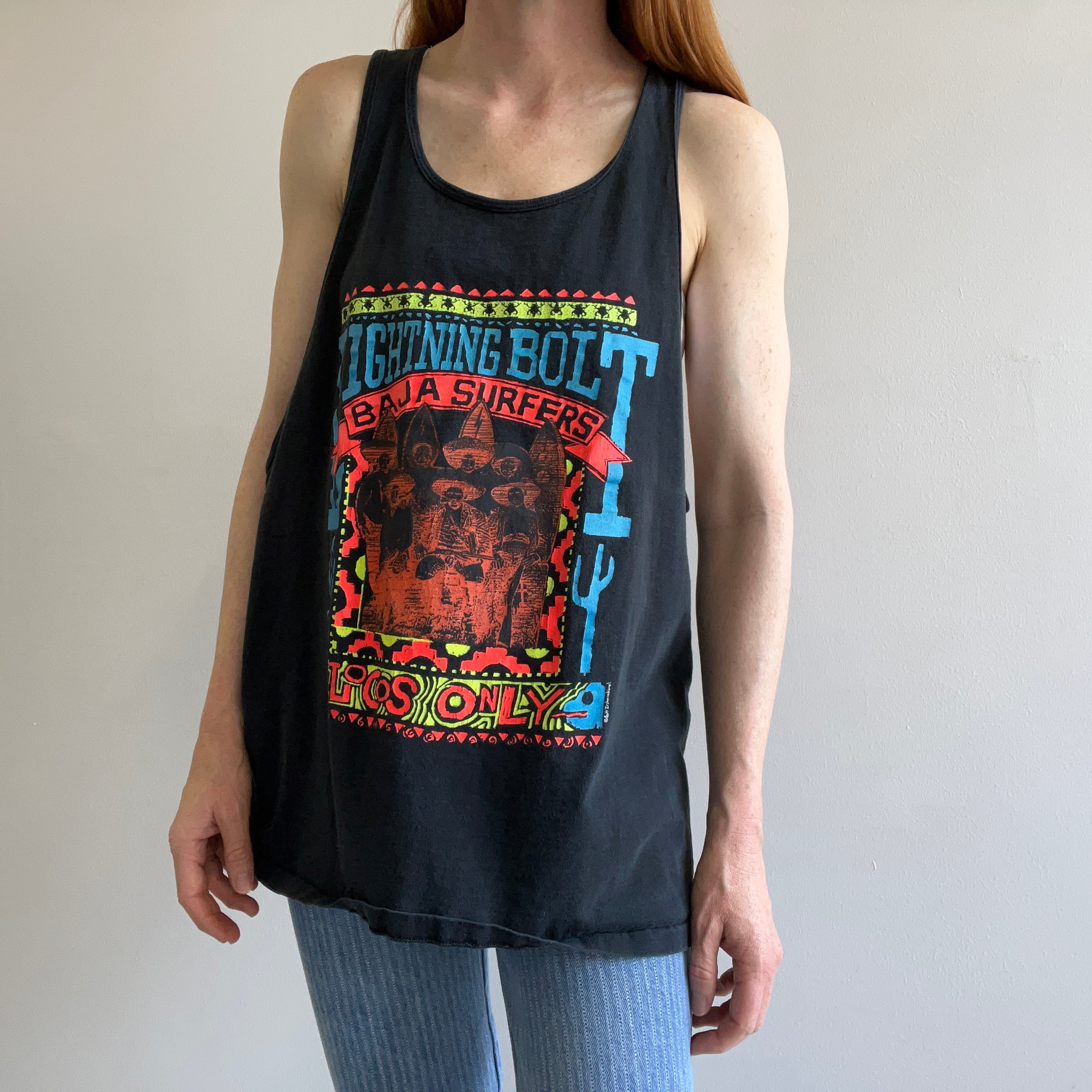 1980s Lightning Bolt Baja Surfers Tank Top