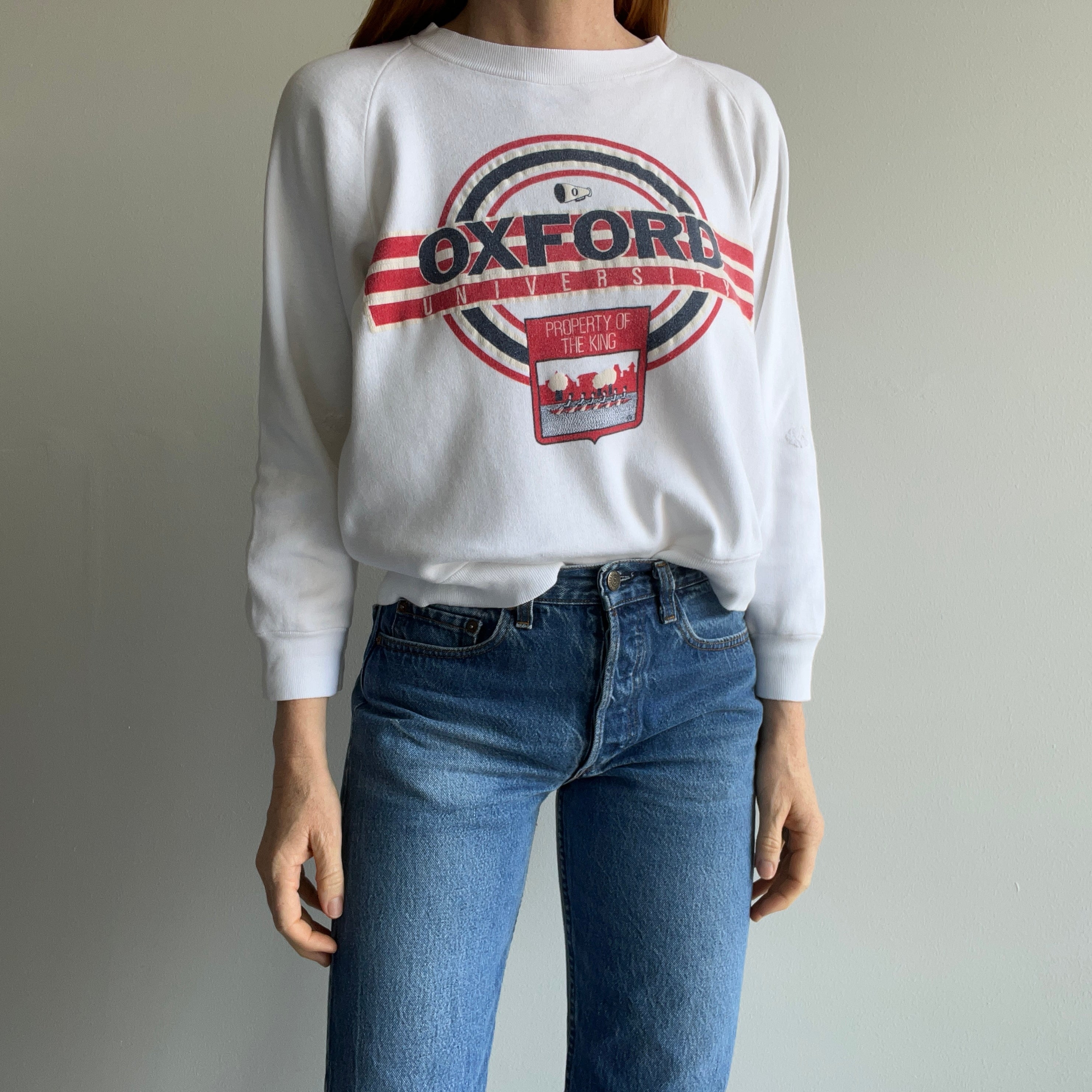 1970/80s Oxford University - Property of the King - Sweatshirt