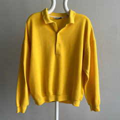 1980s Sunshine Yellow Collared Sweatshirt