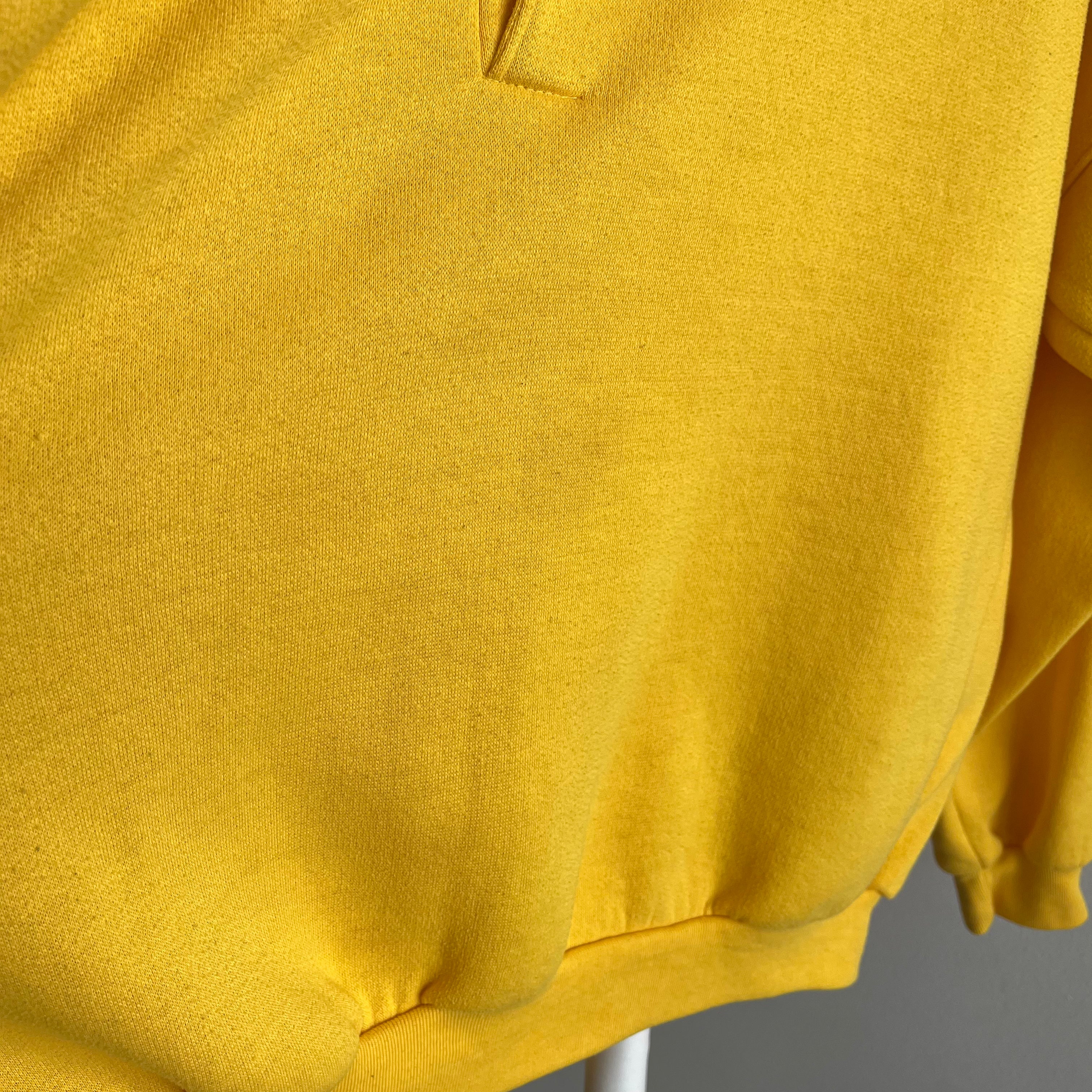 1980s Sunshine Yellow Collared Sweatshirt