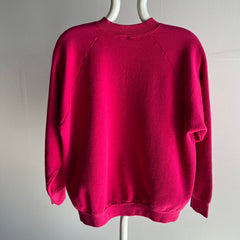 1980s FOTL DIY Neck Hot Pink Sweatshirt