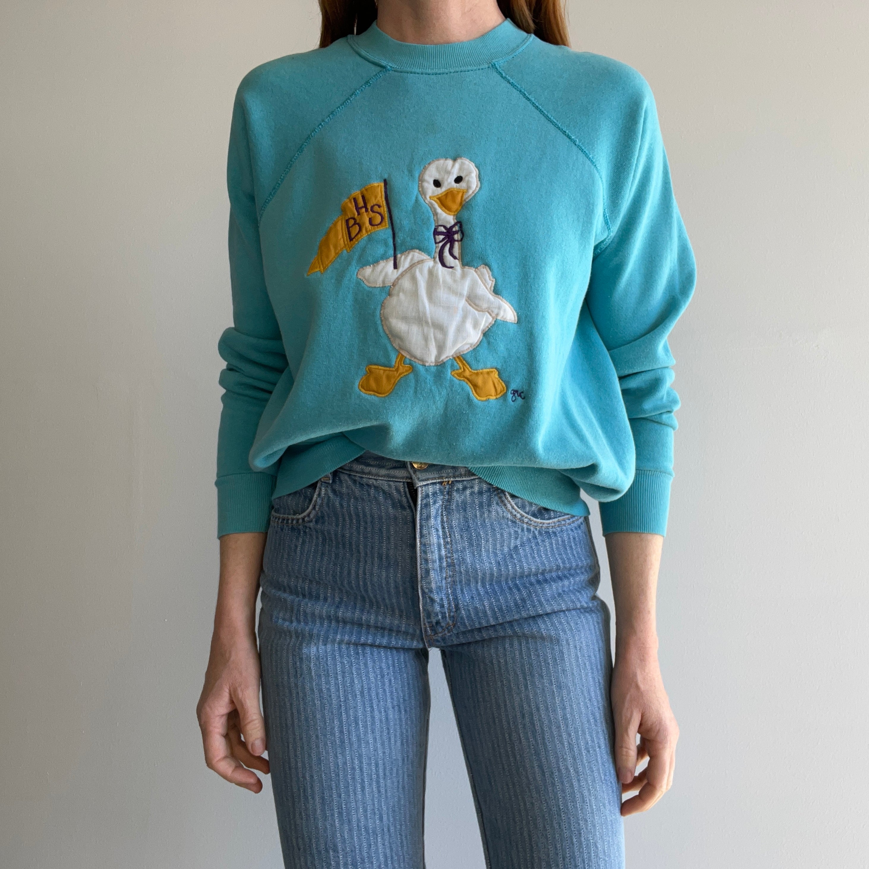 1980s BHS (Beverly Hills School? Let's Pretend) DIY Duck Sweatshirt