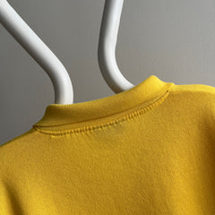 1980s Sunshine Yellow Collared Sweatshirt