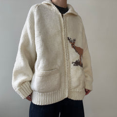 1970s Cowichan Zip Up Sweater