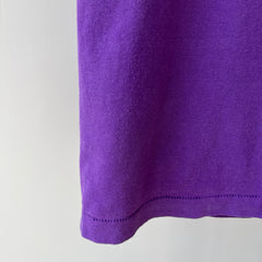 1980s Purple Pocket T-Shirt with the Single Most Wonderful Bleach Mark on the Backside