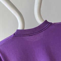 1980s Purple Pocket T-Shirt with the Single Most Wonderful Bleach Mark on the Backside