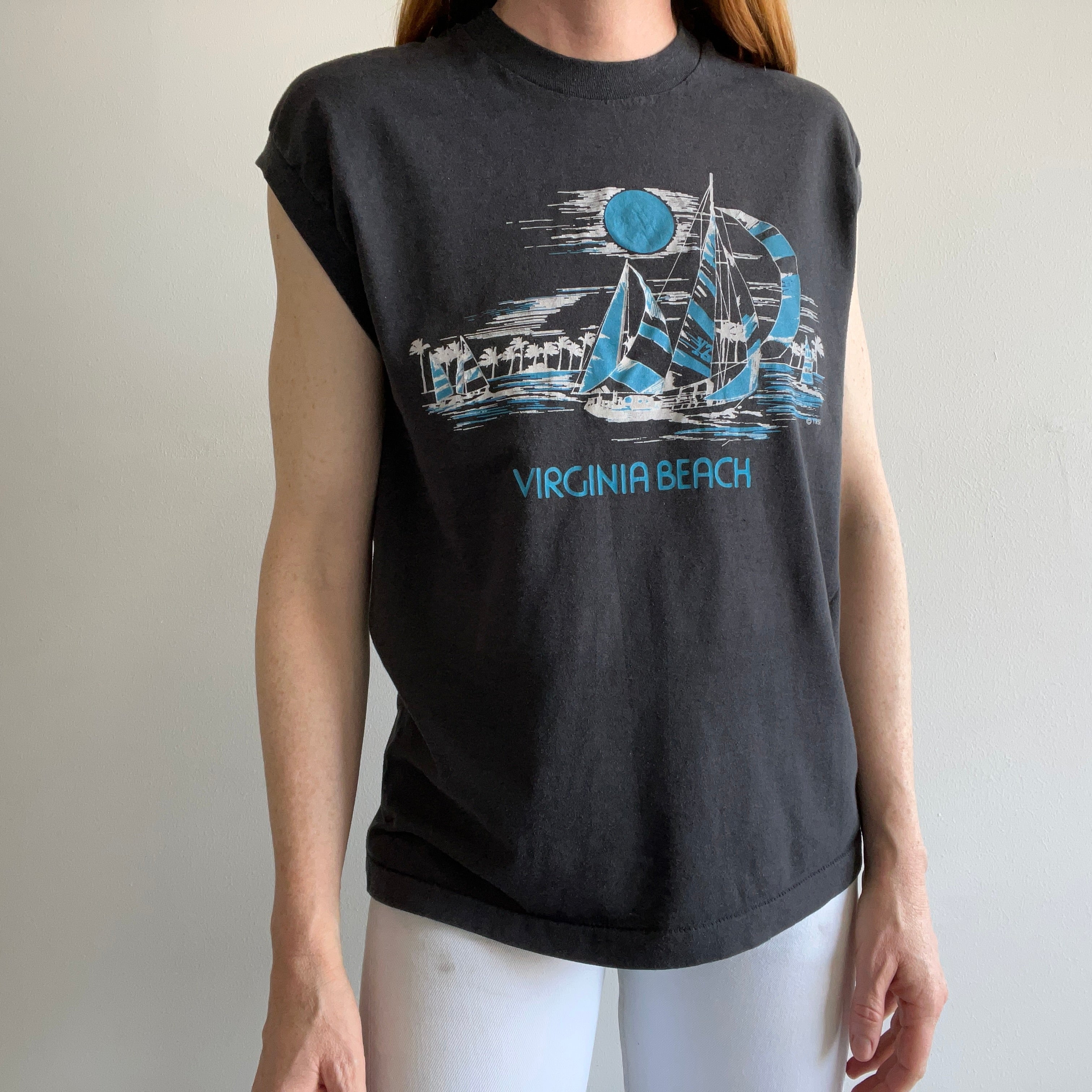 1980s Virginia Beach Muscle Tank by Screen Stars