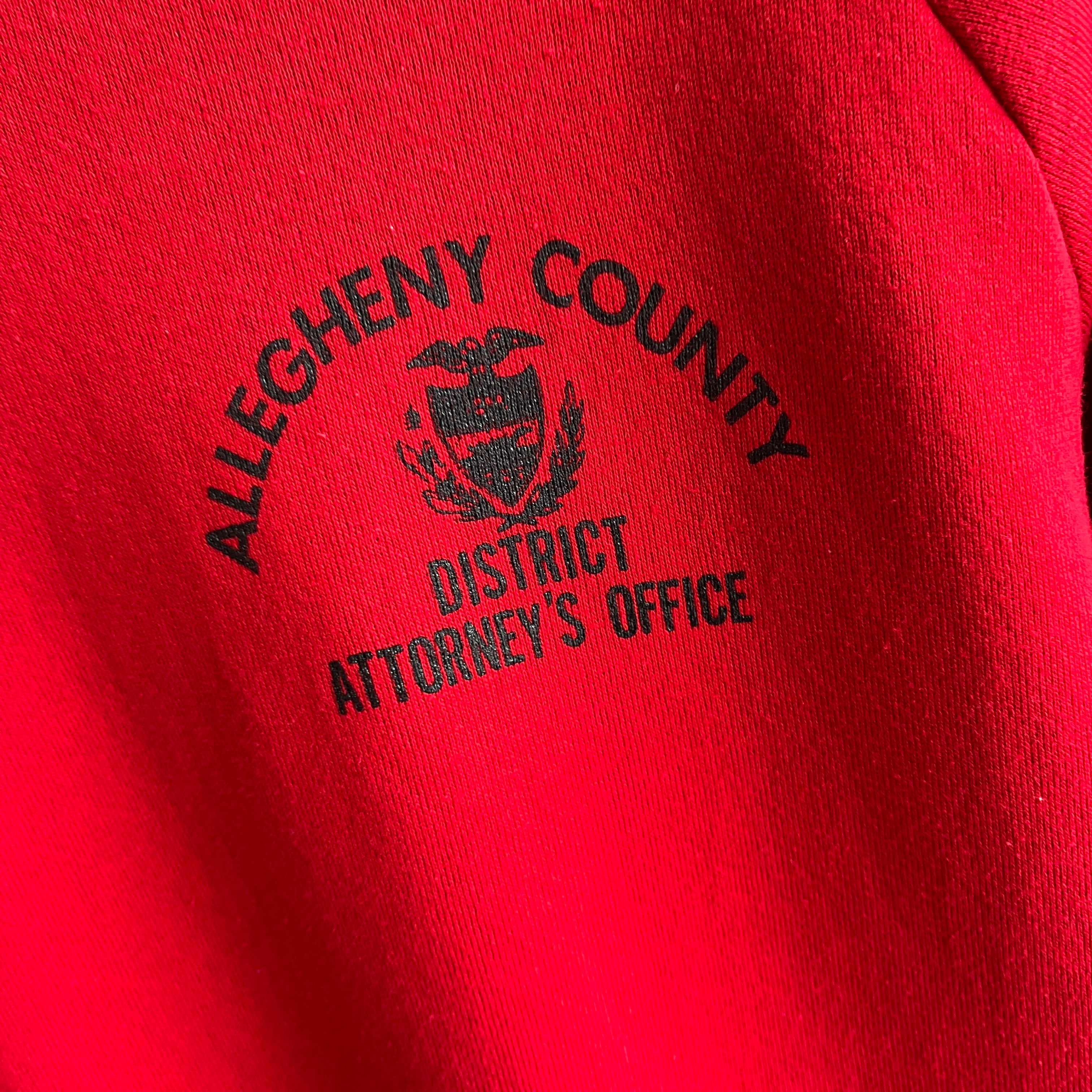 1980s Allgheny County District Attorney's Office Sweatshirt
