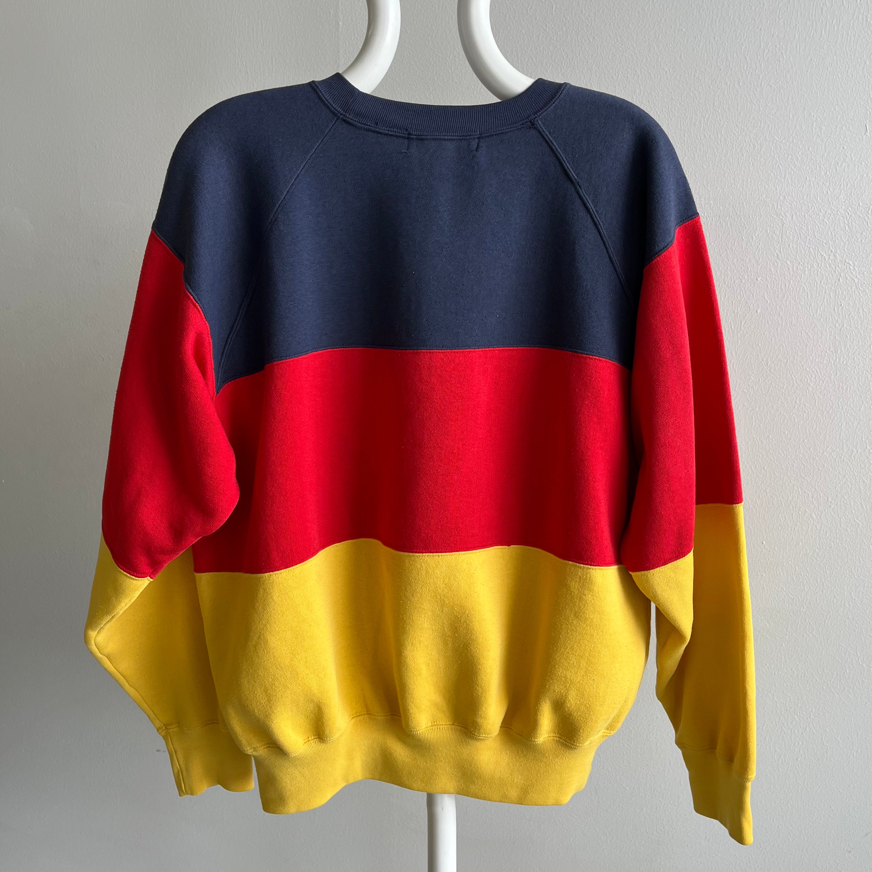 1990s Eddie Bauer Color Block Sweatshirt -Ooolala