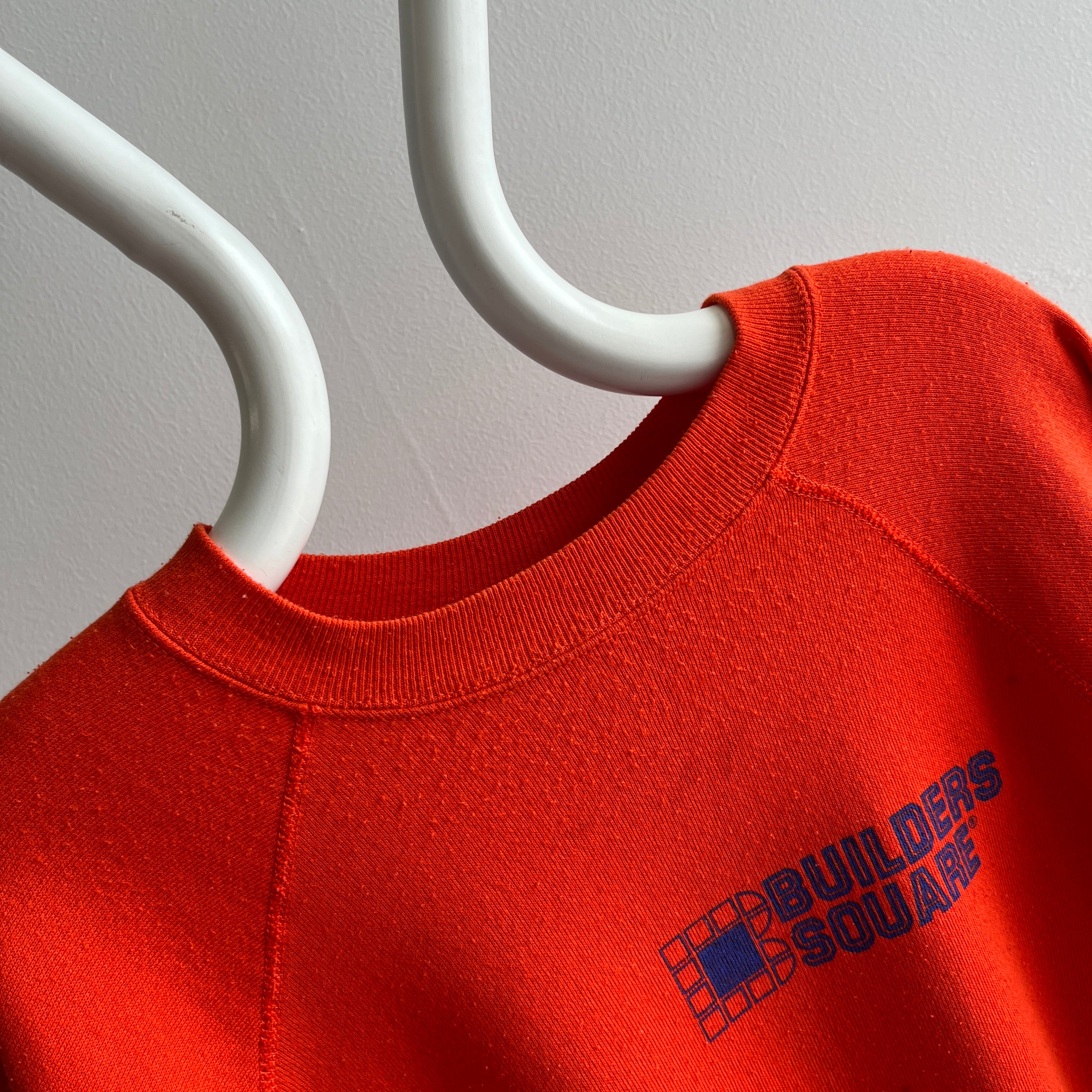 1980s Orange Builders Square Sweatshirt by Pannill