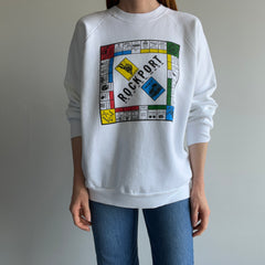 1989 Rockport, Cape Ann, Mass. Monopoly Spoof Tourist Sweatshirt - WOW