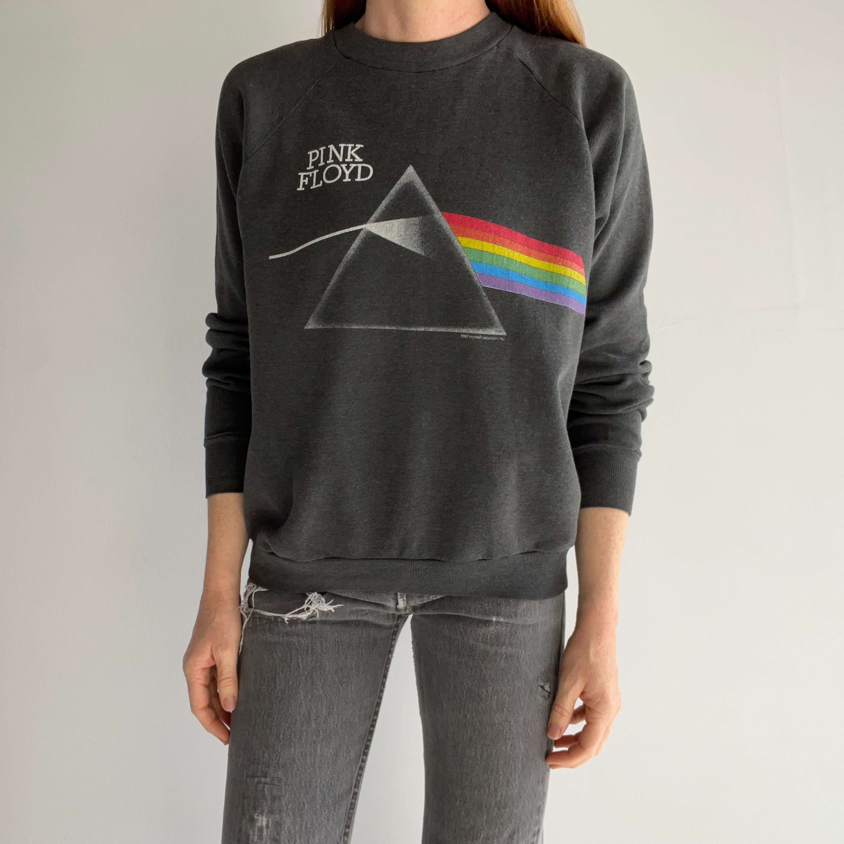 1987 Pink Floyd Front and Back Tour Sweatshirt on a Healthknit !!!