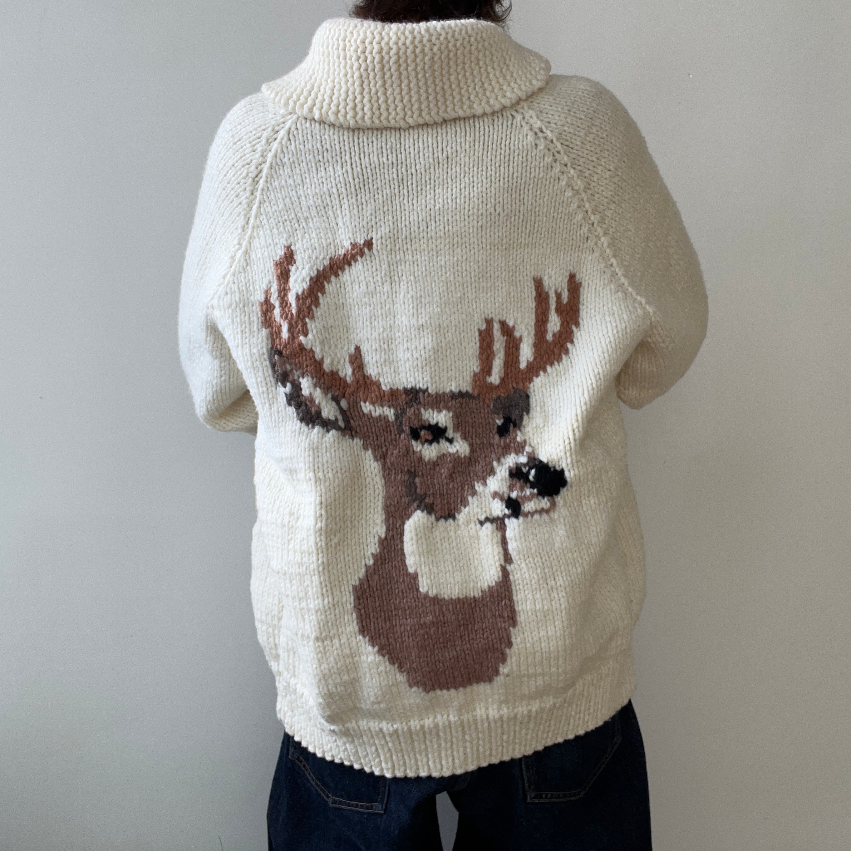 1970s Cowichan Zip Up Sweater