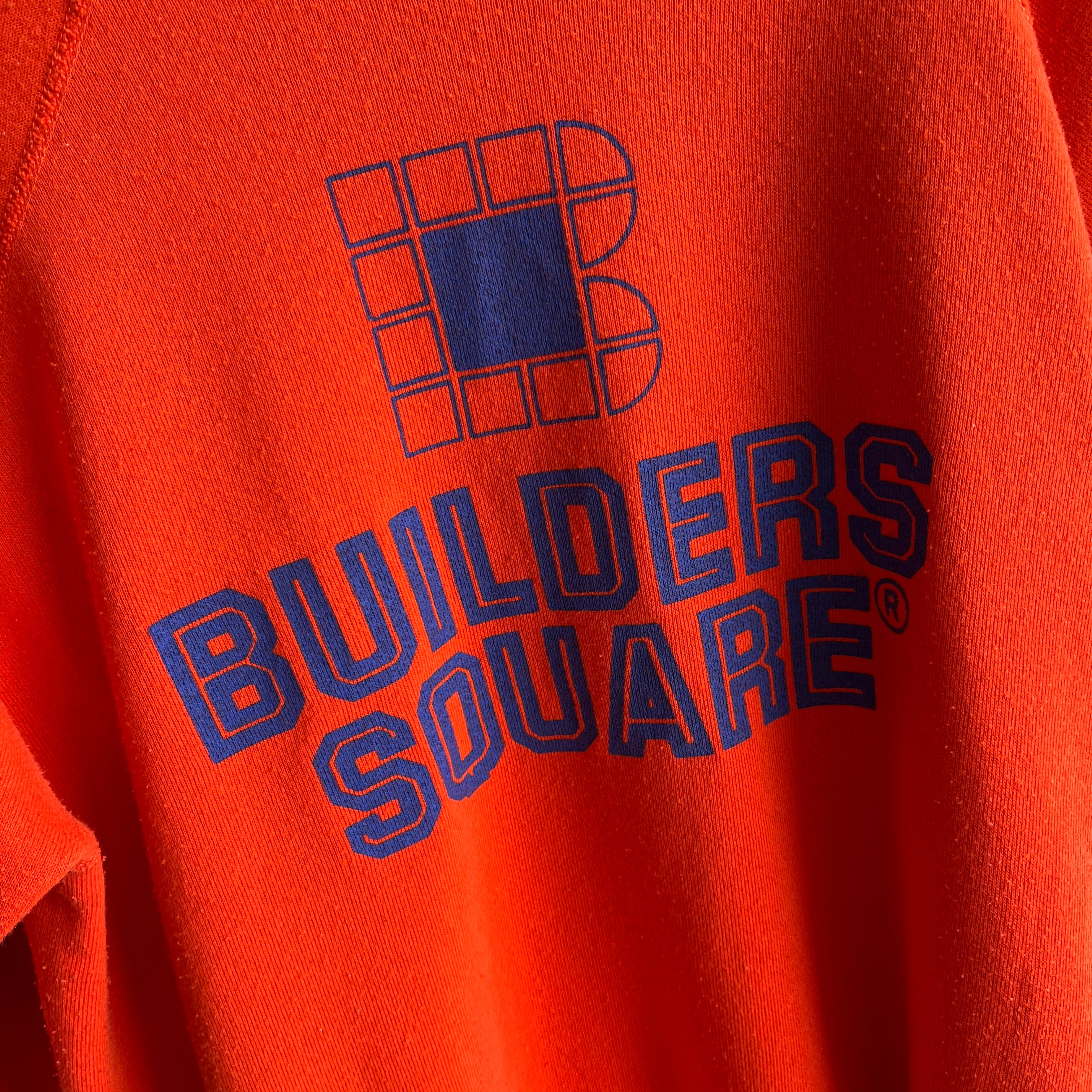 1980s Orange Builders Square Sweatshirt by Pannill