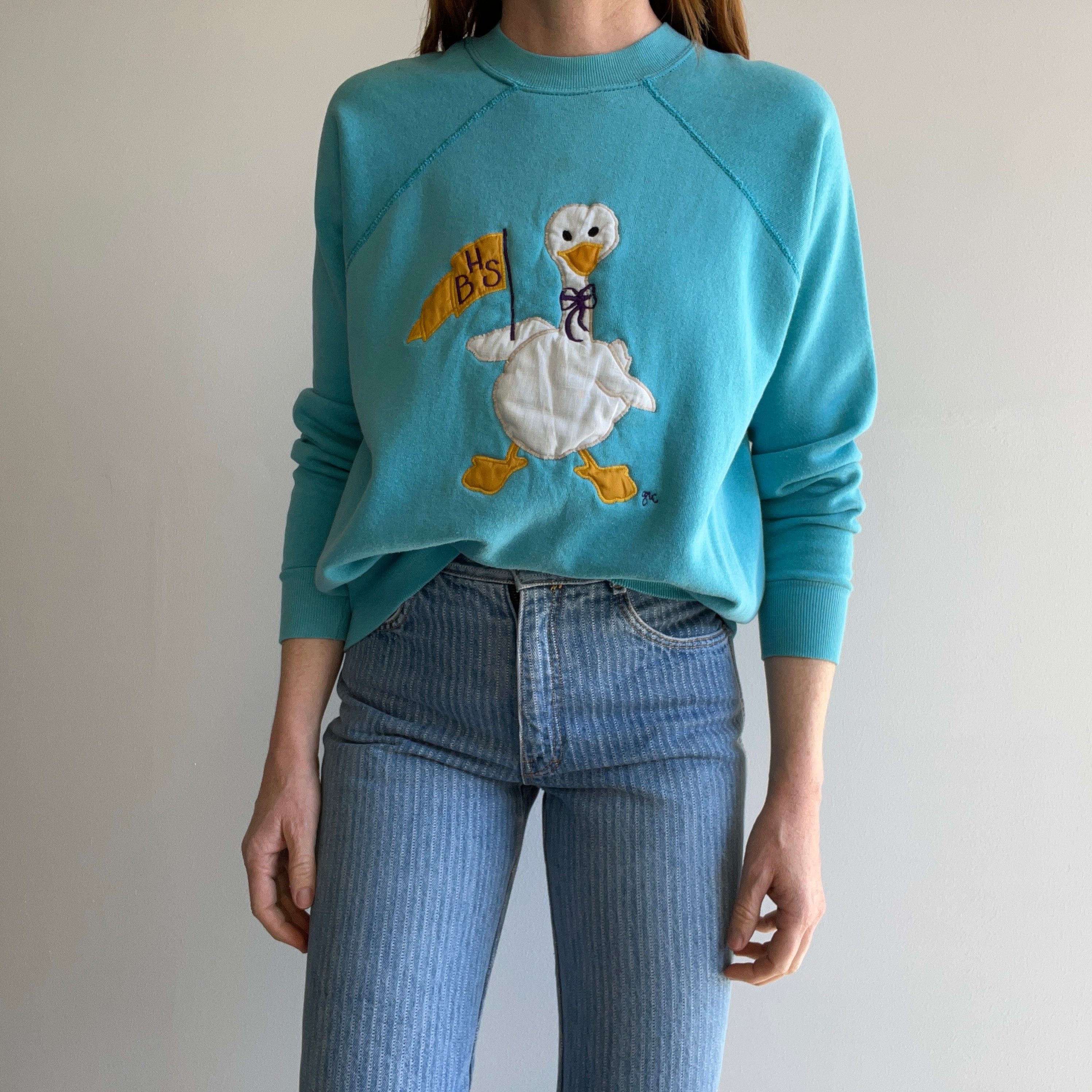 1980s BHS (Beverly Hills School? Let's Pretend) DIY Duck Sweatshirt