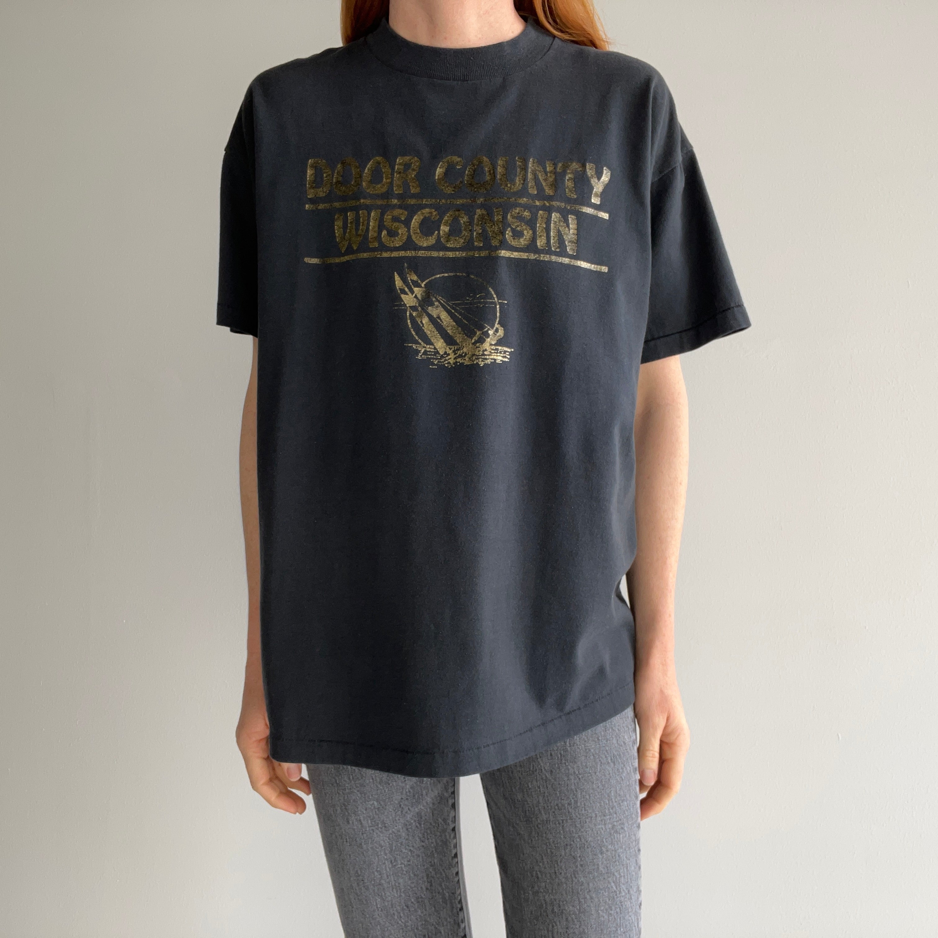 1990s Door County, Wisconsin Faded Metallic T-Shirt