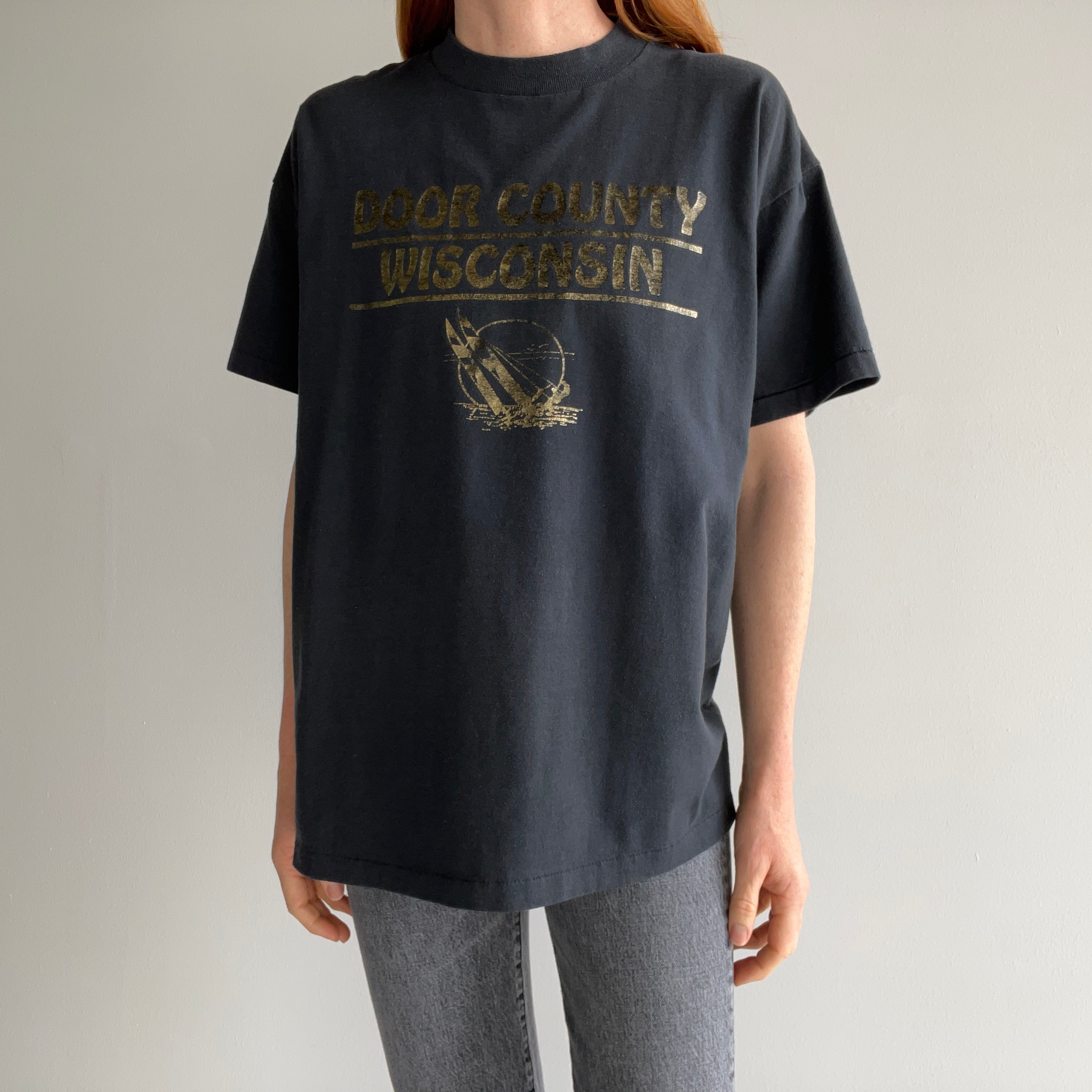 1990s Door County, Wisconsin Faded Metallic T-Shirt