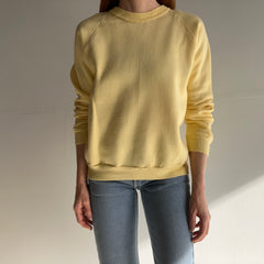 1970s Sportswear Never (?) Worn Butter Yellow Sweatshirt