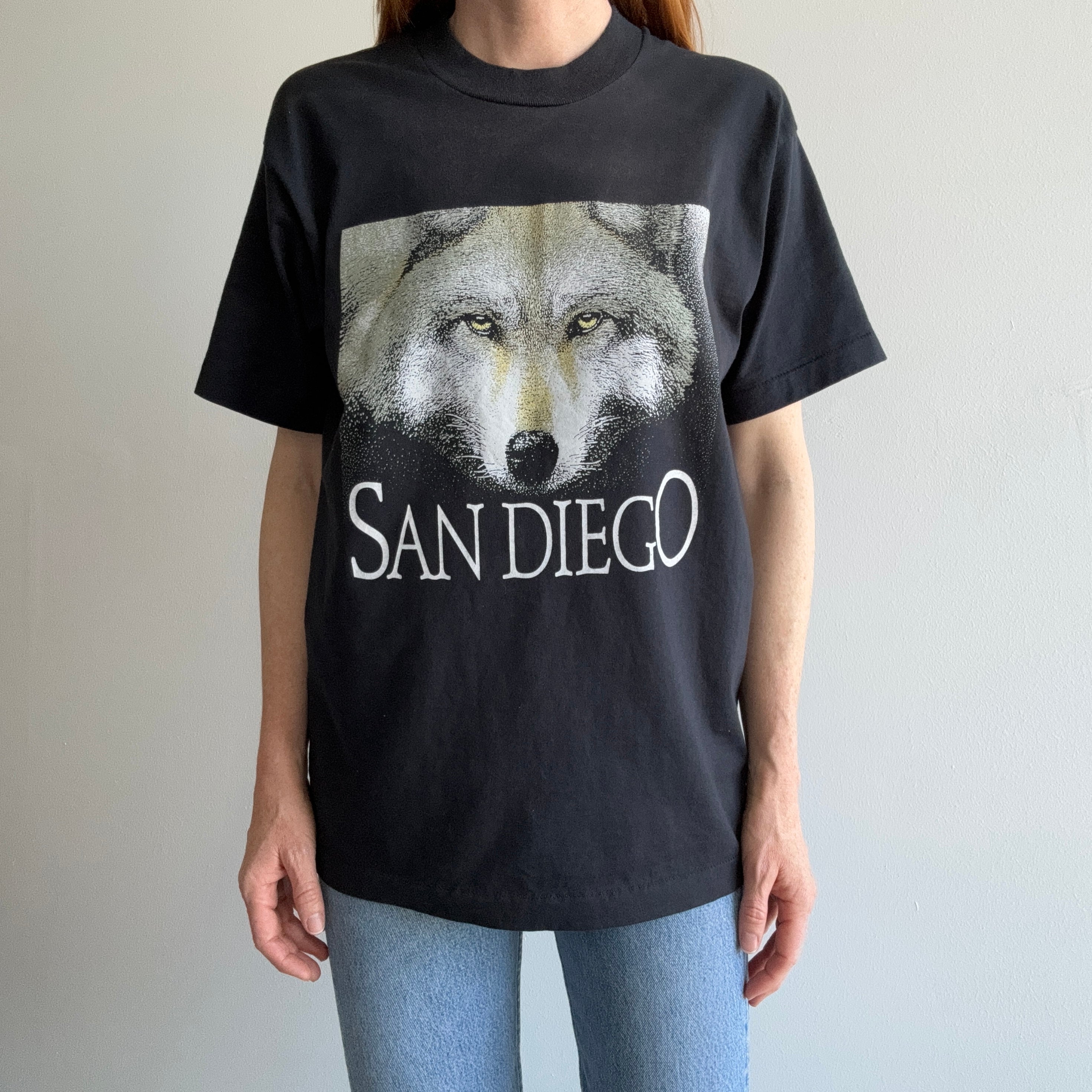 1980s San Diego Wolf Shirt - NonSequitur Tourist Alert :)