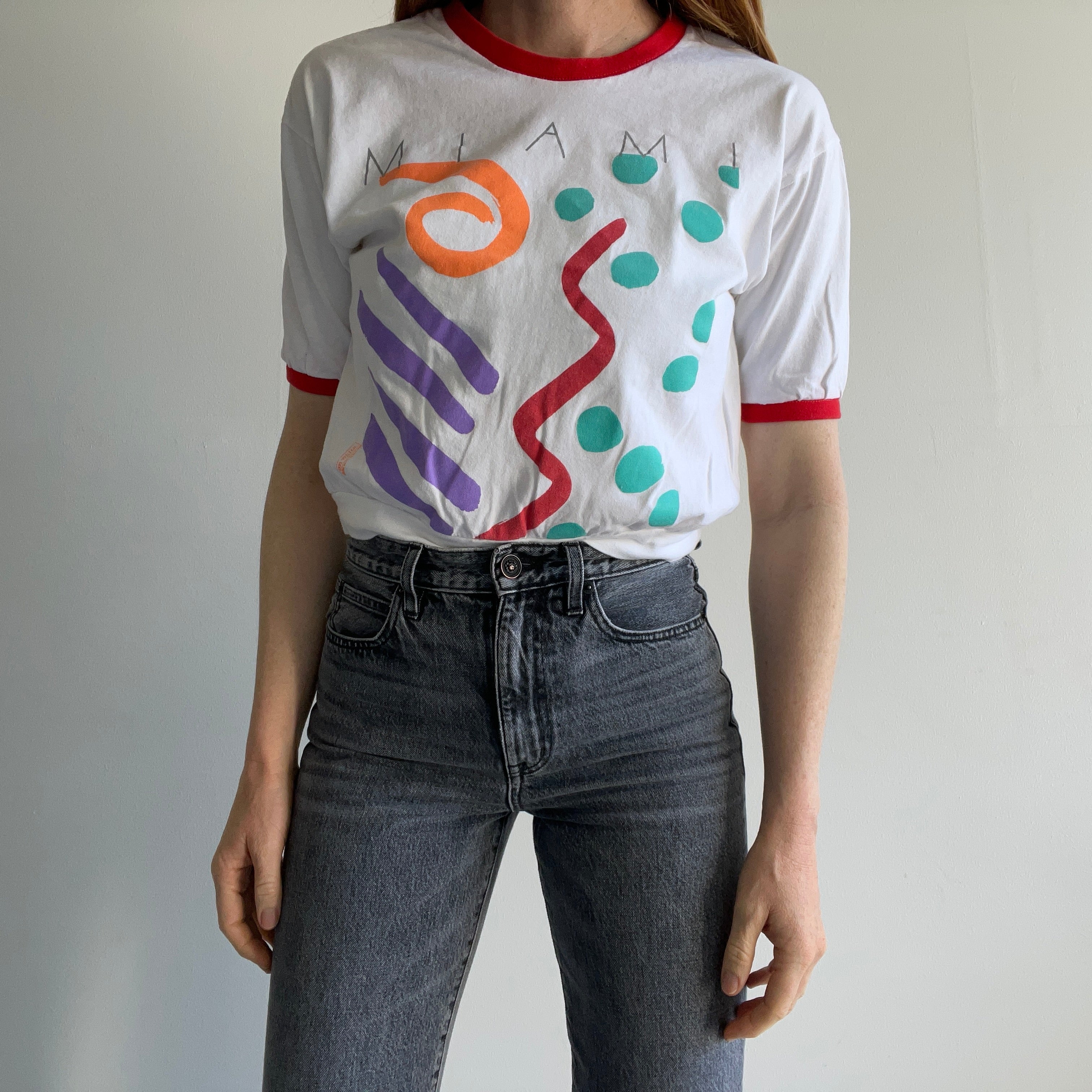 1988 Miami Ring Tee Crop Top