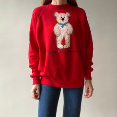 1980s Hugs Are Bear Necessities Sweatshirt