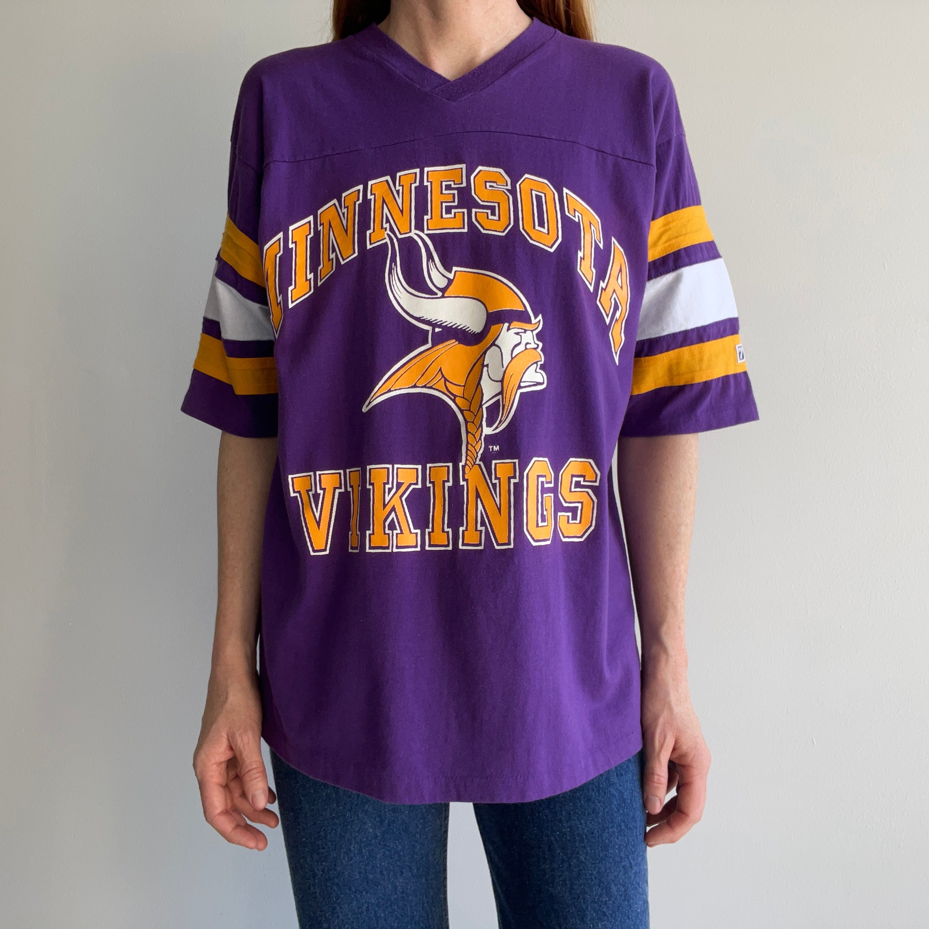 1980s Minnesota Vikings Football T-Shirt by Logo 7