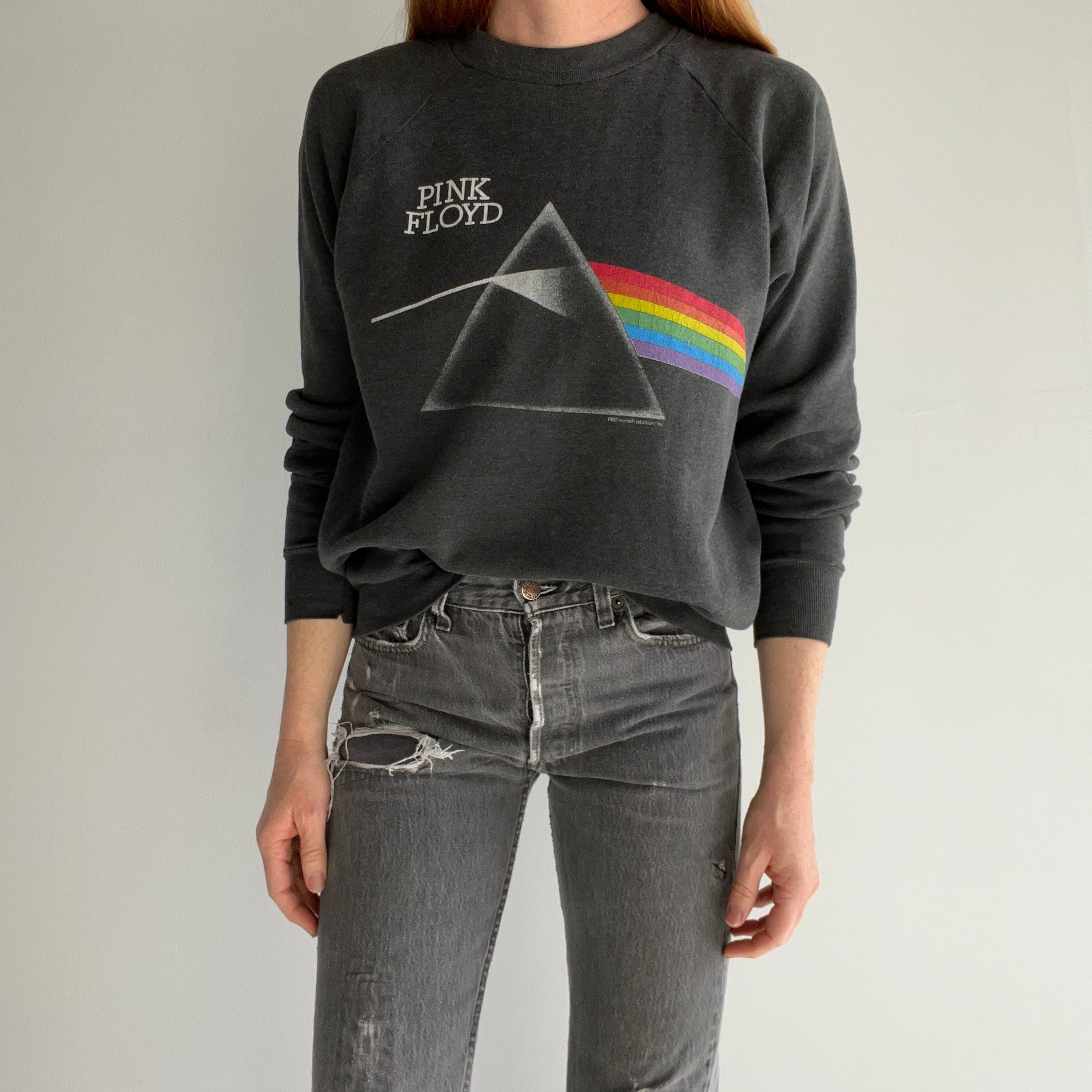 1987 Pink Floyd Front and Back Tour Sweatshirt on a Healthknit !!!