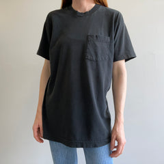 1980s FOTL Faded Black Cotton T-Shirt