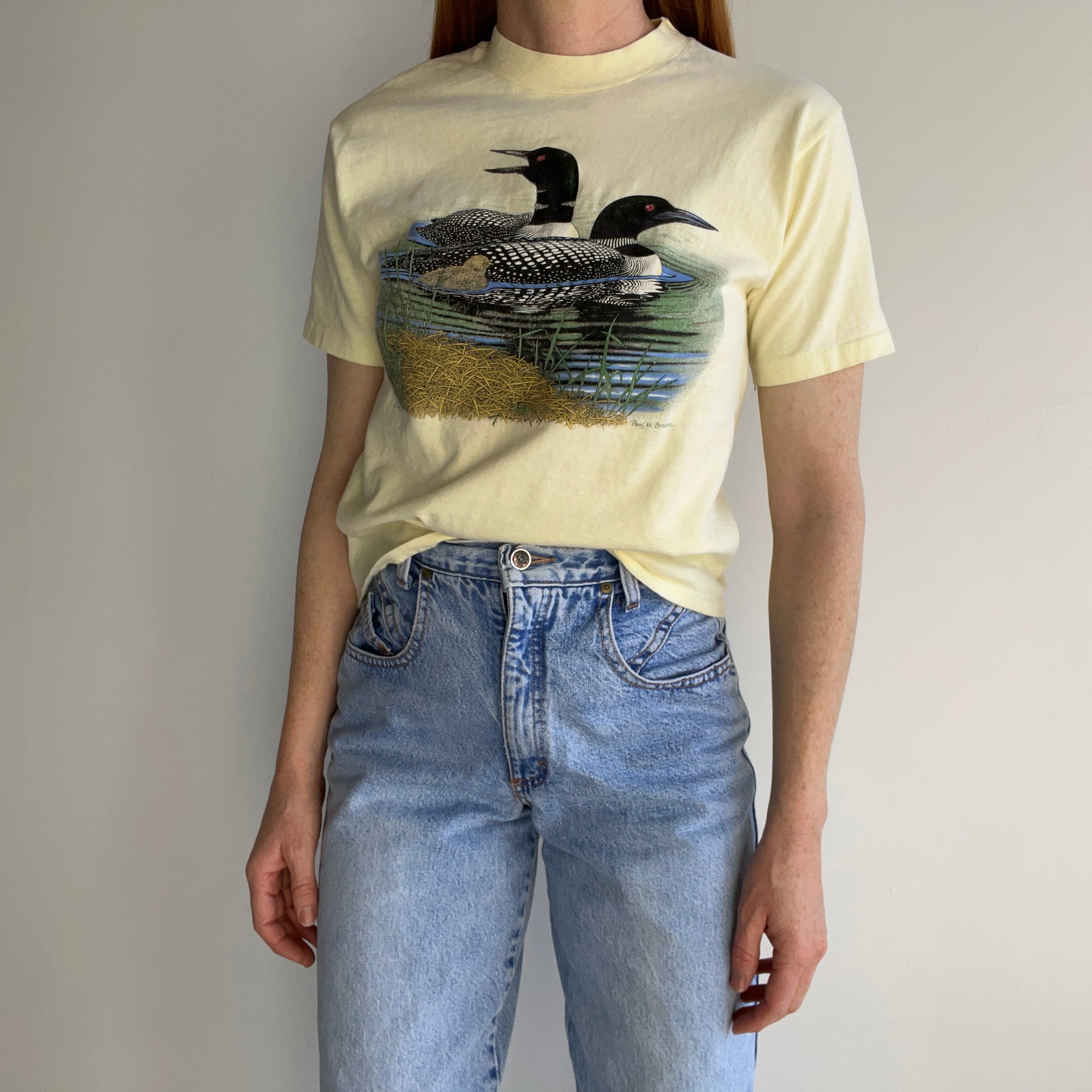 1980s Duck T-shirt with a Nice Cut/Crop