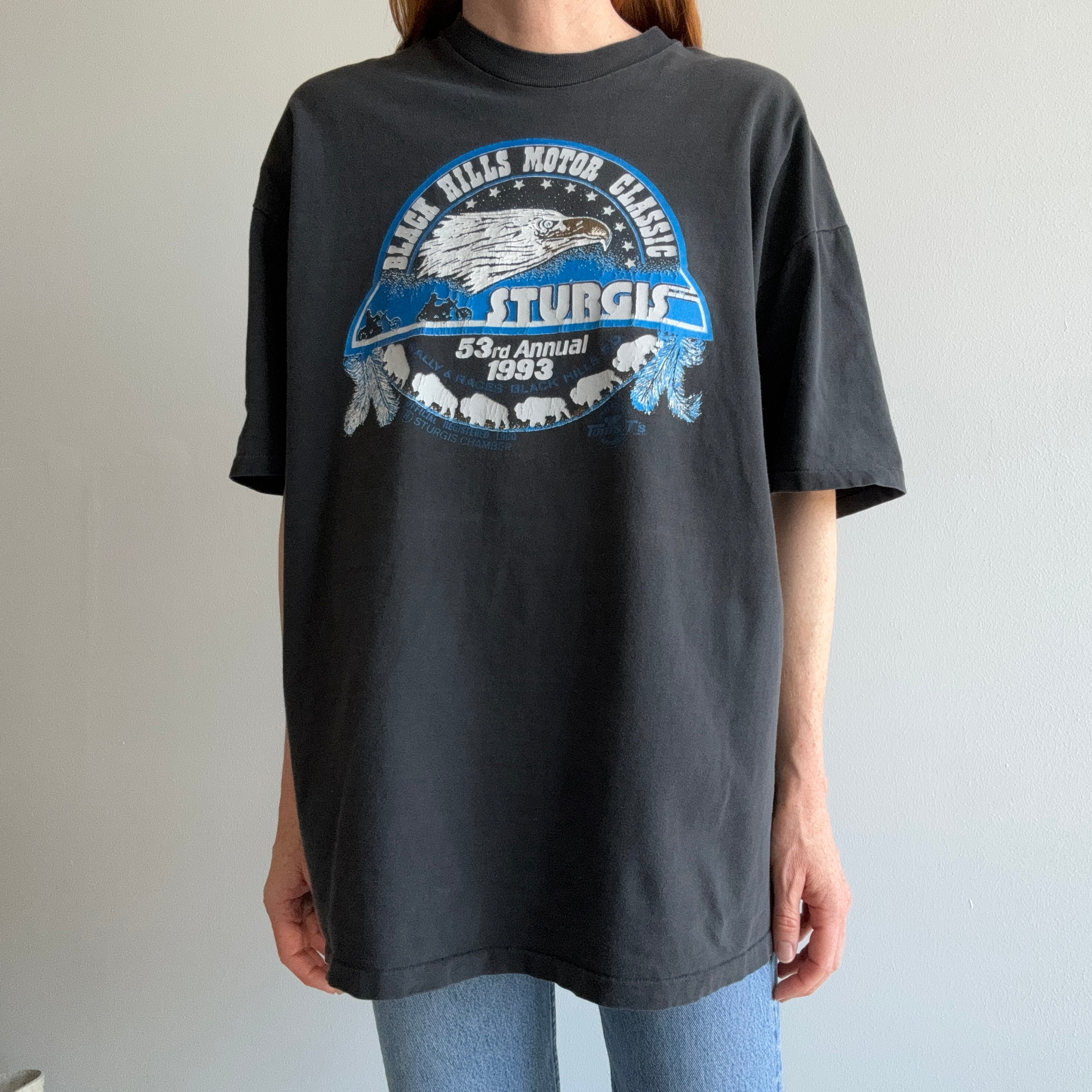 1993 Sturgis Front and Back T-Shirt - Collectible